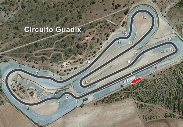 Trazado circuito de Guadix